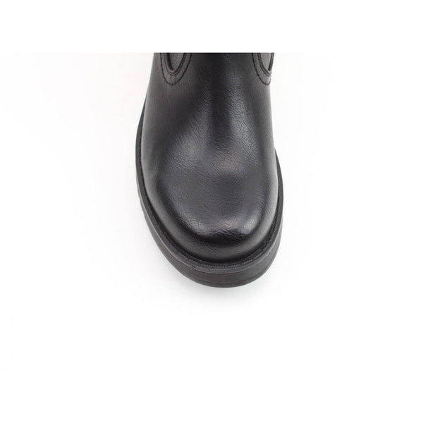 Heavenly Feet Luna Ladies Black Vegan Side Zip Knee High Boots-elevate your sole
