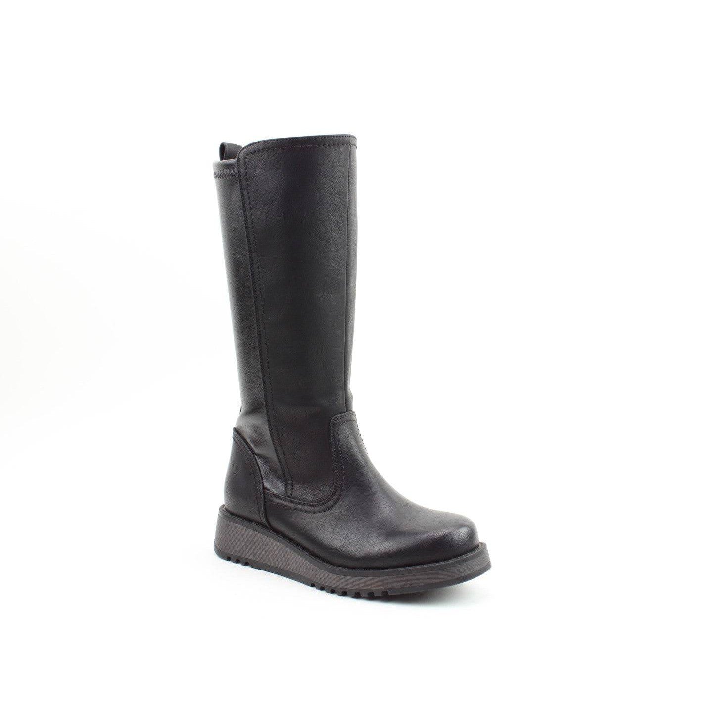 Heavenly Feet Luna Ladies Black Vegan Side Zip Knee High Boots-elevate your sole