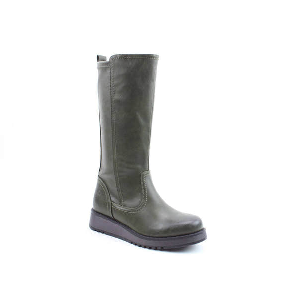 Heavenly Feet Luna Ladies Khaki Vegan Side Zip Knee High Boots-elevate your sole