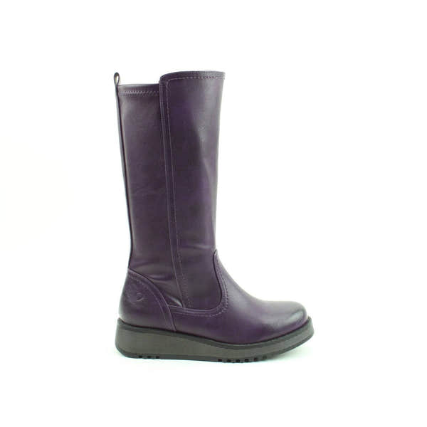 Heavenly Feet Luna Ladies Purple Vegan Side Zip Knee High Boots-elevate your sole