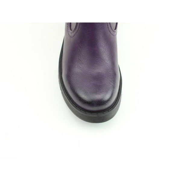 Heavenly Feet Luna Ladies Purple Vegan Side Zip Knee High Boots-elevate your sole