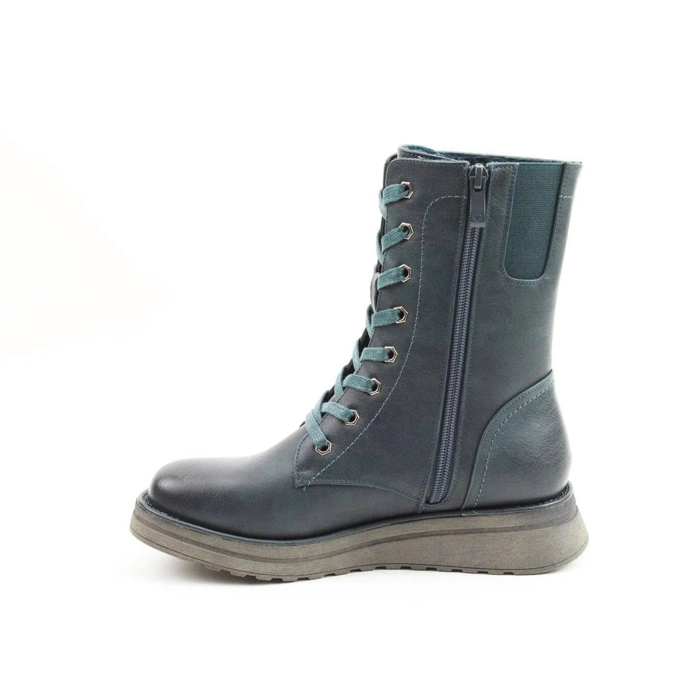 Heavenly Feet Martina 4 Ladies Ocean Vegan Zip & Lace Ankle Boots-elevate your sole