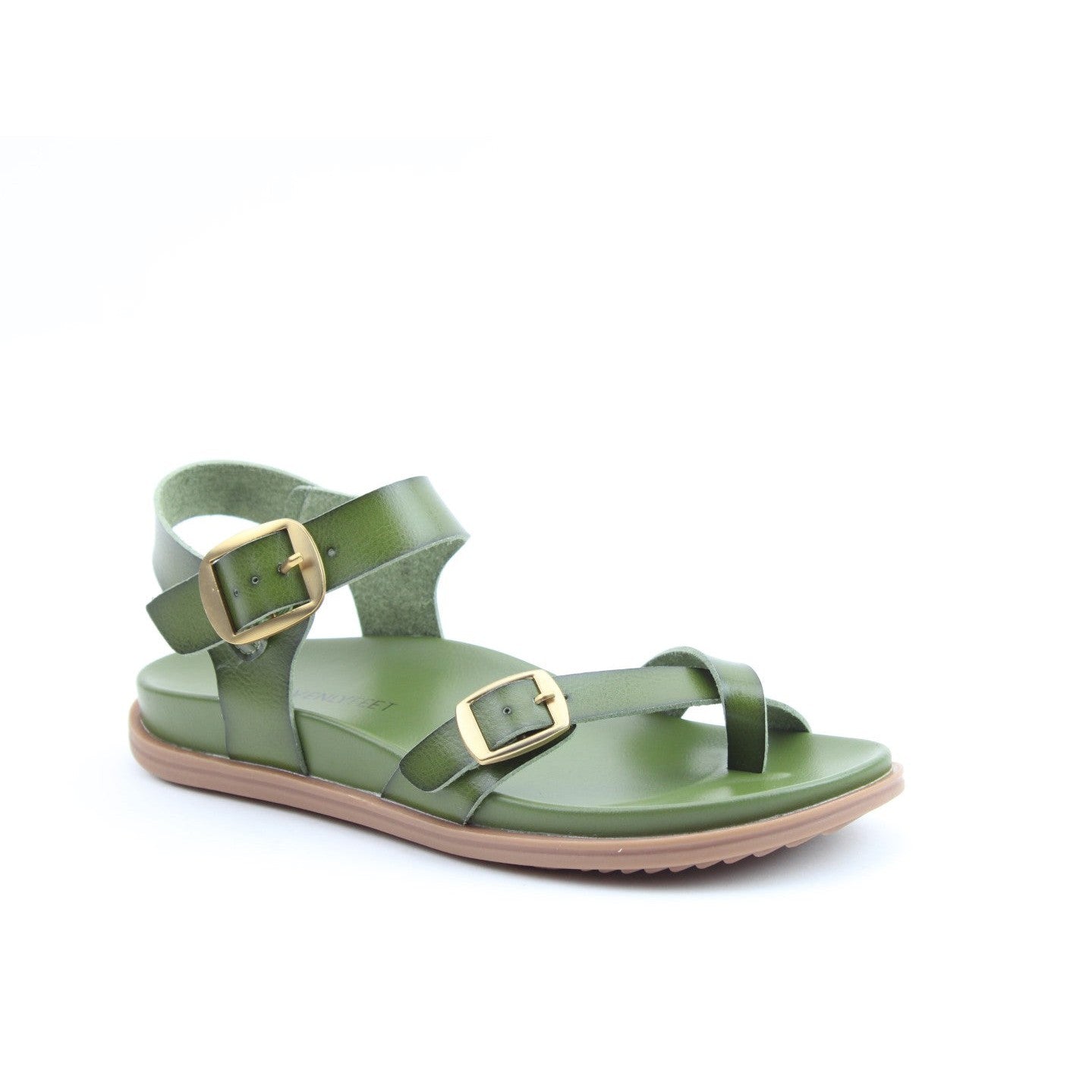 Heavenly Feet Ramblas Ladies Khaki Buckle Sandals-elevate your sole