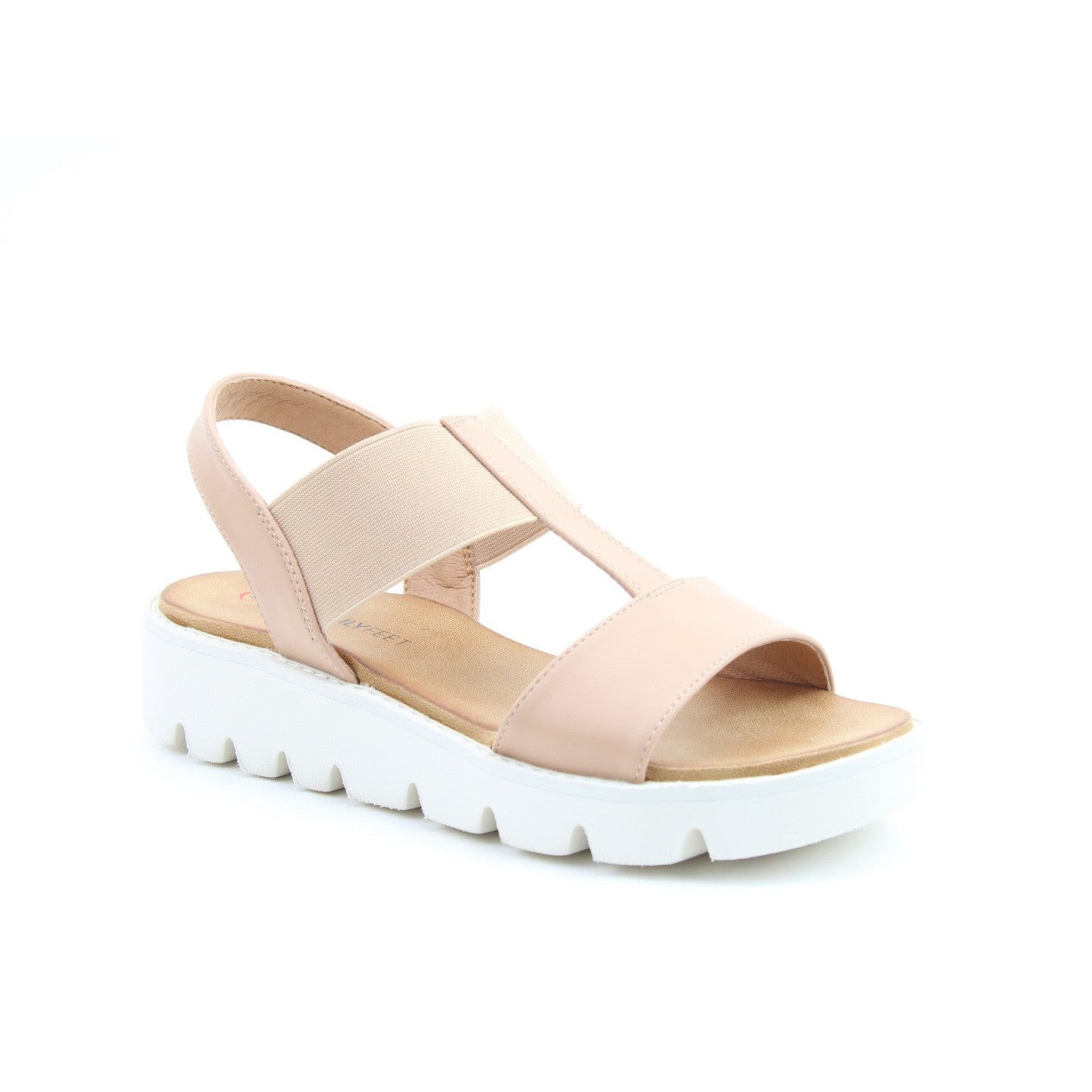 Heavenly Feet Ritz Ladies Nude Vegan Pull On Sandals-elevate your sole