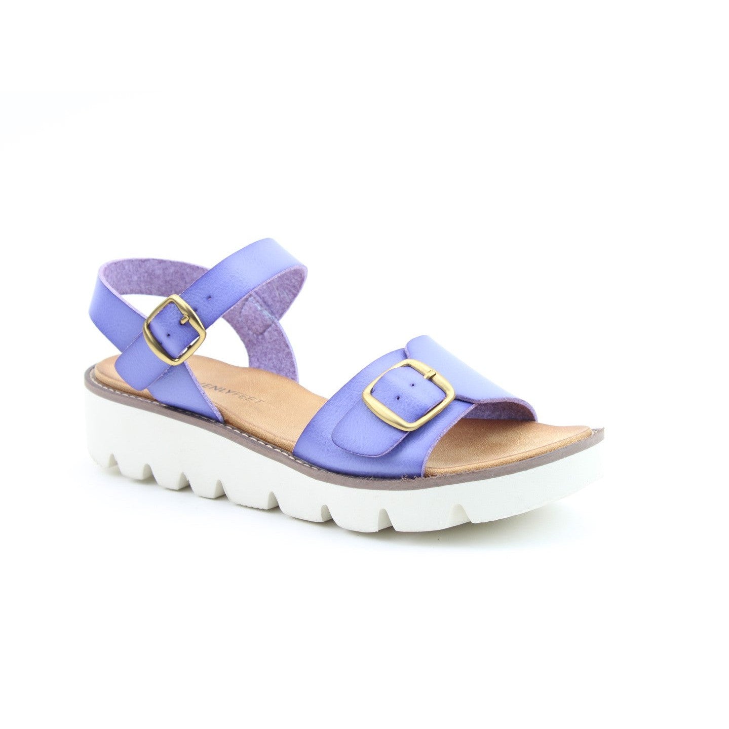 Heavenly Feet Trudy Ladies Lilac Vegan Buckle Sandals-elevate your sole