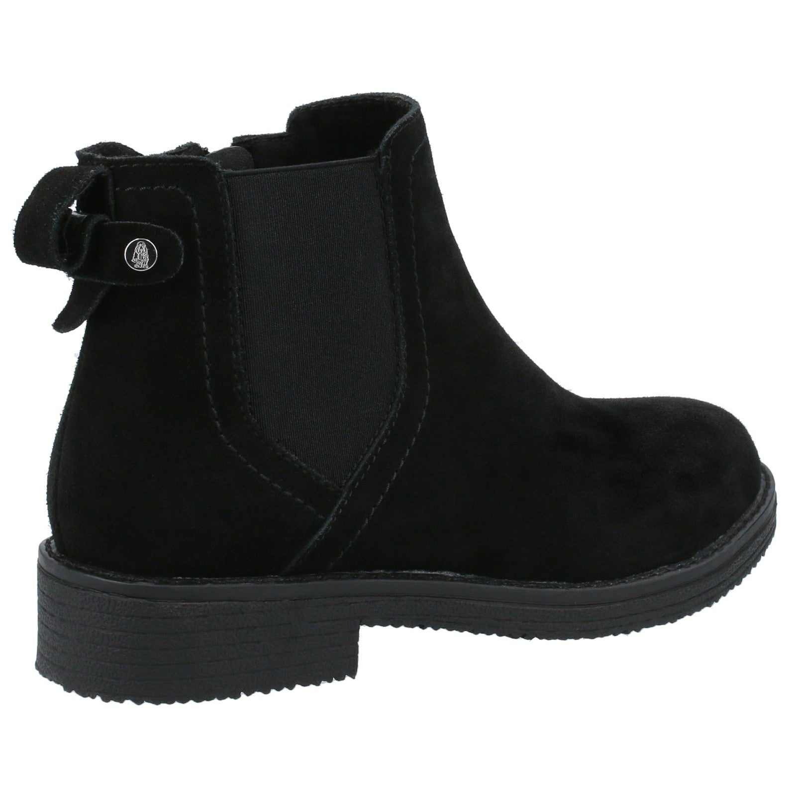 Hush Puppies Maddy Ladies Black Suede Side Zip Ankle Boots-elevate your sole