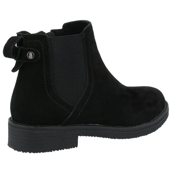 Hush Puppies Maddy Ladies Black Suede Side Zip Ankle Boots-elevate your sole