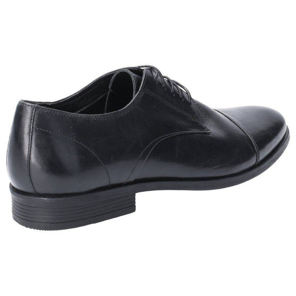 Hush Puppies Ollie Mens Black Leather Toe Cap Shoes-elevate your sole