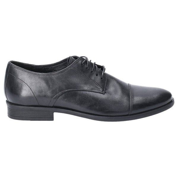 Hush Puppies Ollie Mens Black Leather Toe Cap Shoes-elevate your sole