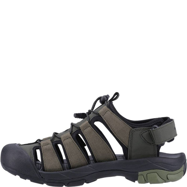 Hush Puppies Peru Mens Khaki Touch Fastening Sandals-elevate your sole