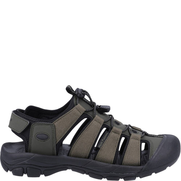 Hush Puppies Peru Mens Khaki Touch Fastening Sandals-elevate your sole