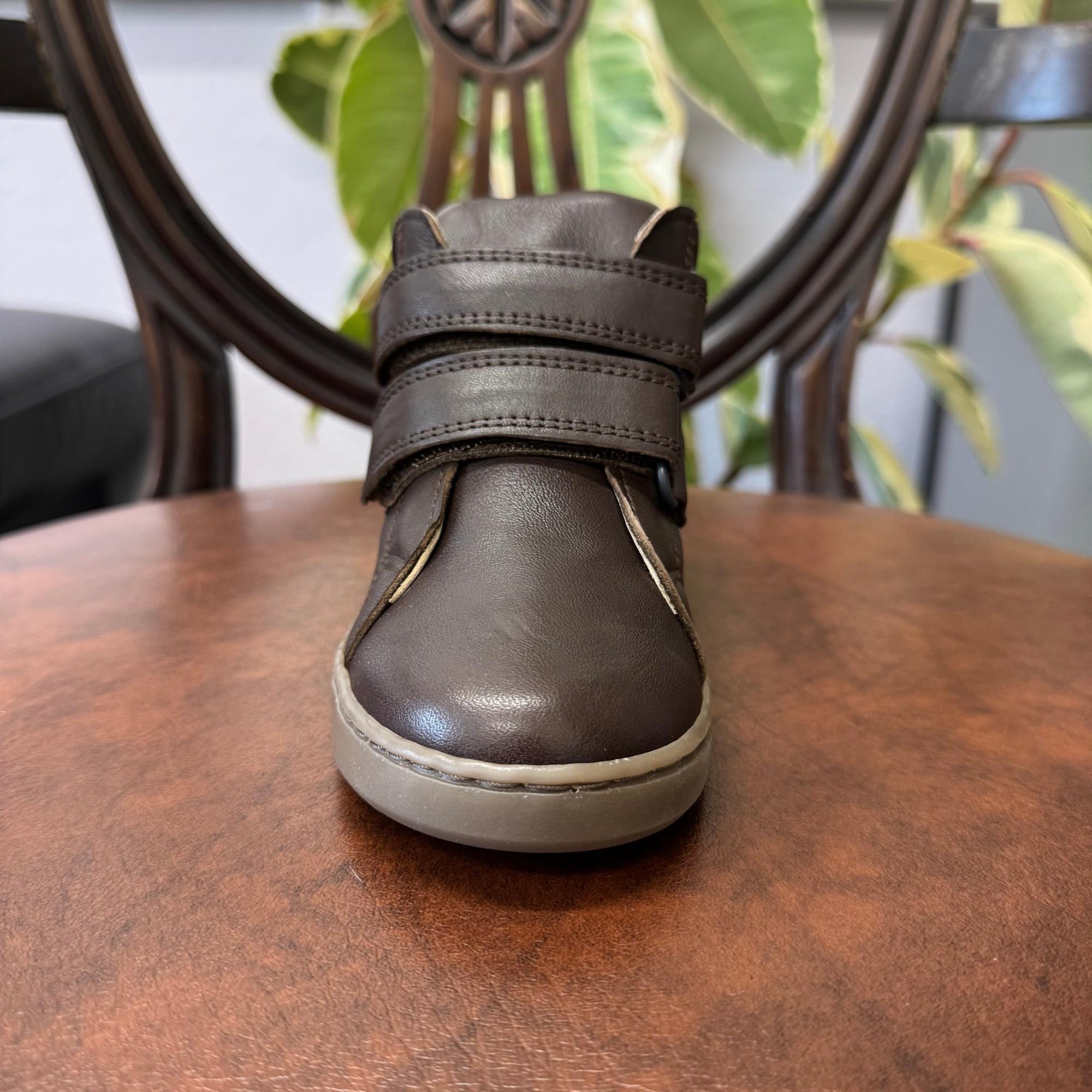 Petasil Grange 21748 Kids Brown Leather Touch Fastening Ankle Boots