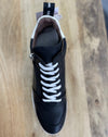 Wonders E-6714 Ladies Spanish Black & Cream Leather Zip & Lace Ankle Boots
