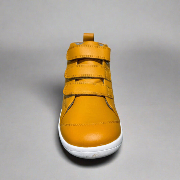 Bobux KP Hi Court 837811 Boys Butterscotch Leather Touch Fastening Ankle Boots