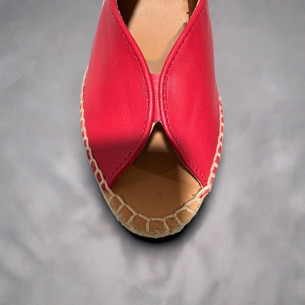 Toni Pons Laila-P Ladies Spanish Red Leather Sandals