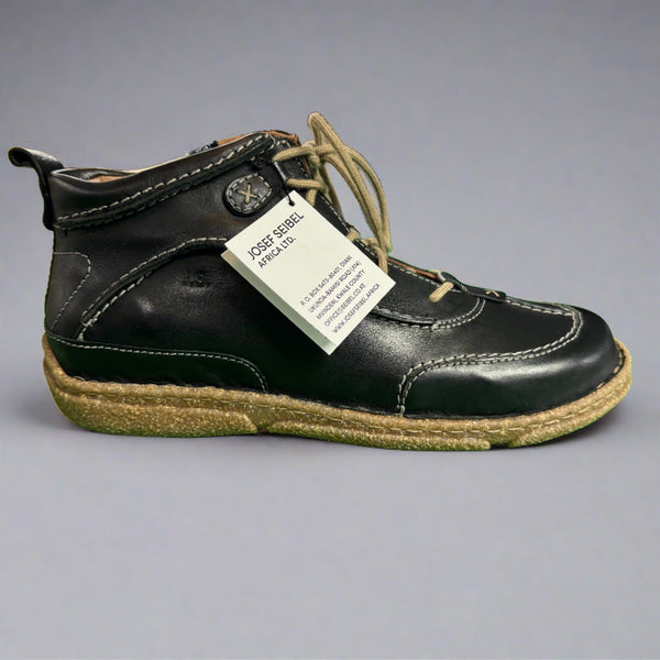 Josef Seibel 85152 Neele 52 Ladies Black Leather Side Zip Ankle Boots