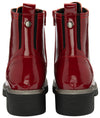Lotus Jojo Ladies Red Patent Zip & Lace Ankle Boots