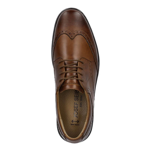 Josef Seibel 42814 Alastair 14 Mens Wider Fitting Cognac Leather Lace Up Shoes-elevate your sole