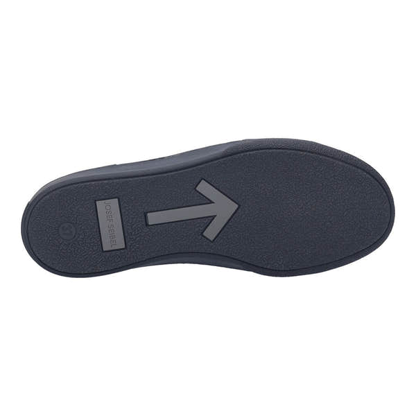 Josef Seibel 69913 Claire Ladies Black Leather Trainers with Zip & Lace, Arch Support, and Rubber Sole.
