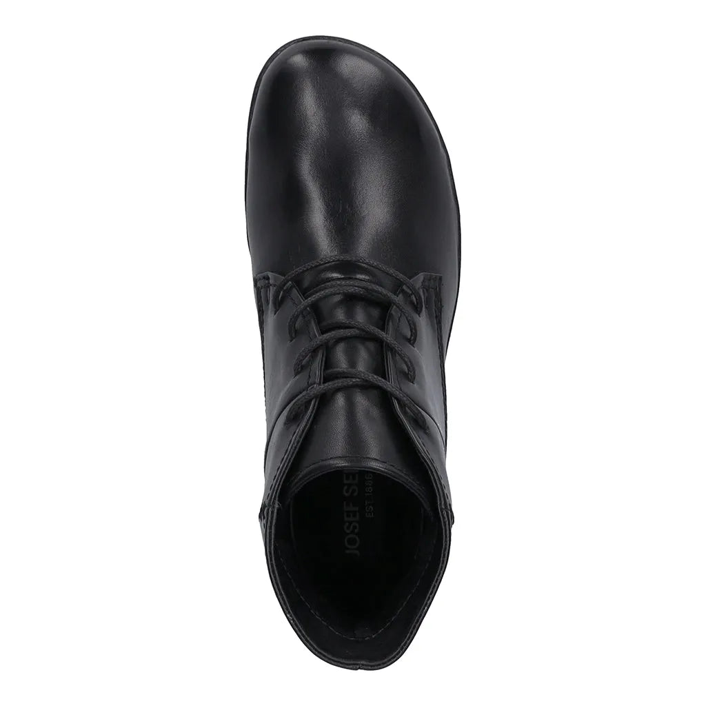 Josef Seibel 79709 Naly 09 Ladies Black Leather Lace Up Ankle Boots-elevate your sole