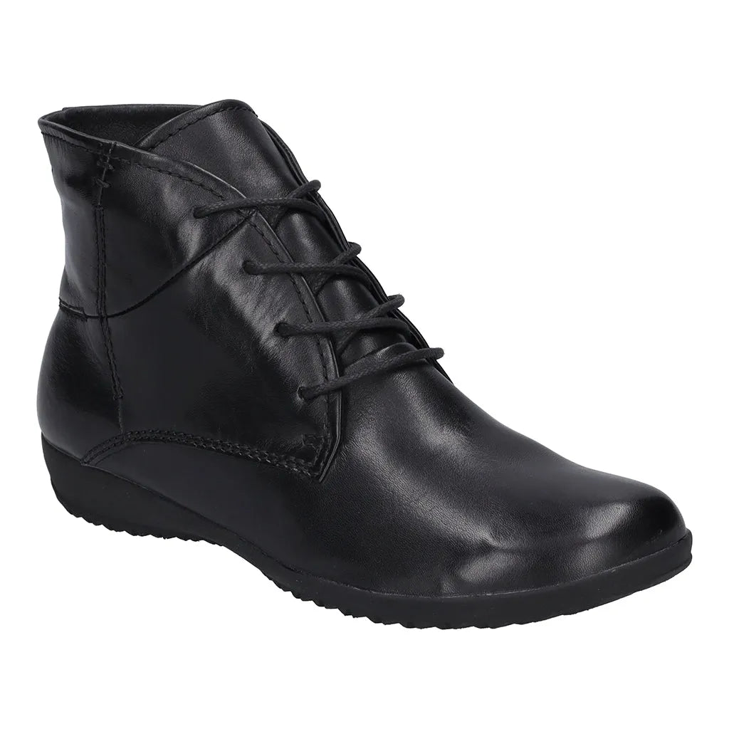 Josef Seibel 79709 Naly 09 Ladies Black Leather Lace Up Ankle Boots-elevate your sole