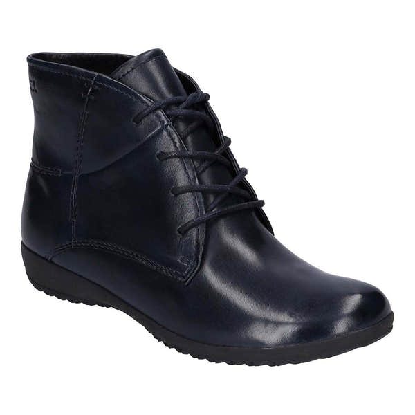 Josef Seibel 79709 Naly 09 Ladies Ocean Navy Leather Lace Up Ankle Boots-elevate your sole