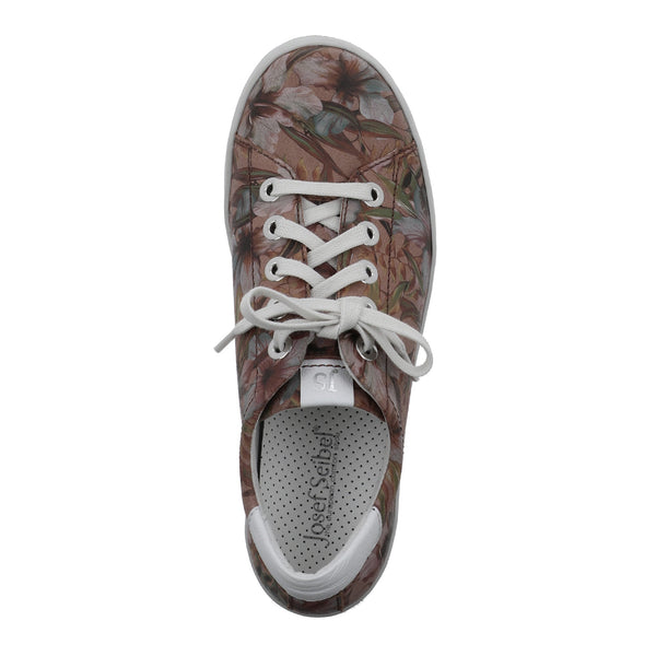 Josef Seibel 85402 180 461 Kim 02 Ladies Carmin-Kombi Leather Lace Up Trainer-elevate your sole