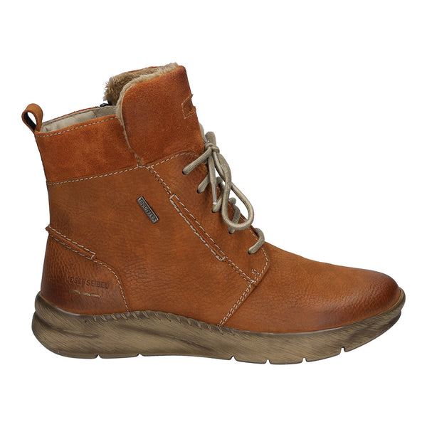 Josef Seibel 91753 Conny 53 Ladies Orange Nubuck Waterproof Arch Support Zip & Lace Ankle Boots-elevate your sole