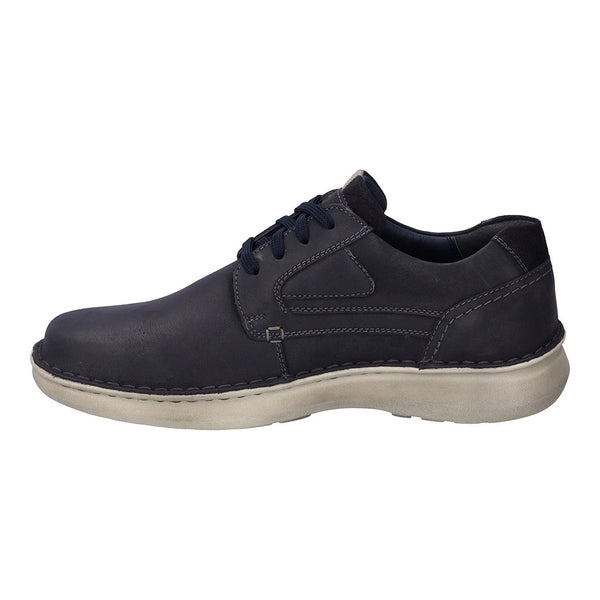 Josef Seibel Alan 03 Mens Indigo Blue Leather Arch Support Lace Up Shoes-elevate your sole