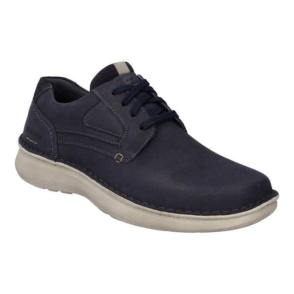 Josef Seibel Alan 03 Mens Indigo Blue Leather Arch Support Lace Up Shoes-elevate your sole