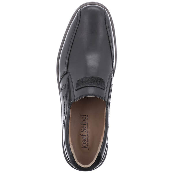 Josef Seibel Alastair 03 Mens Black Leather Wide Fit Slip On Dress Shoes - elevate your sole