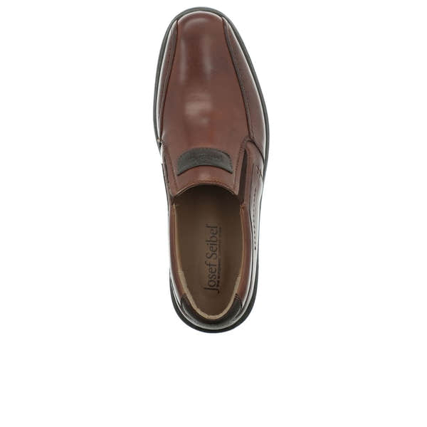 Josef Seibel Alastair 03 Mens Cognac Leather Wide Fit Slip On Dress Shoes - elevate your sole