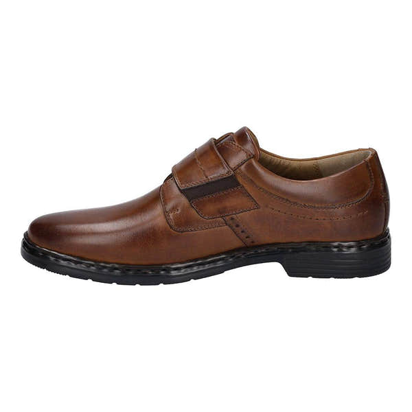 Josef Seibel Alastair 16 Mens Cognac Leather Wide Fit Touch Fastening Shoes-elevate your sole