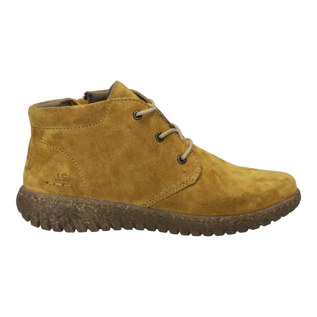 Josef Seibel Angelina 07 Ladies Yellow Leather Lace Up Ankle Boots