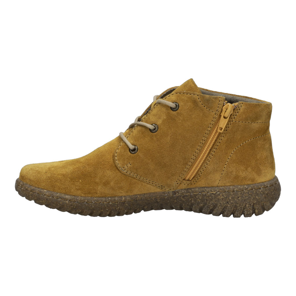 Josef Seibel Angelina 07 Ladies Yellow Leather Lace Up Ankle Boots
