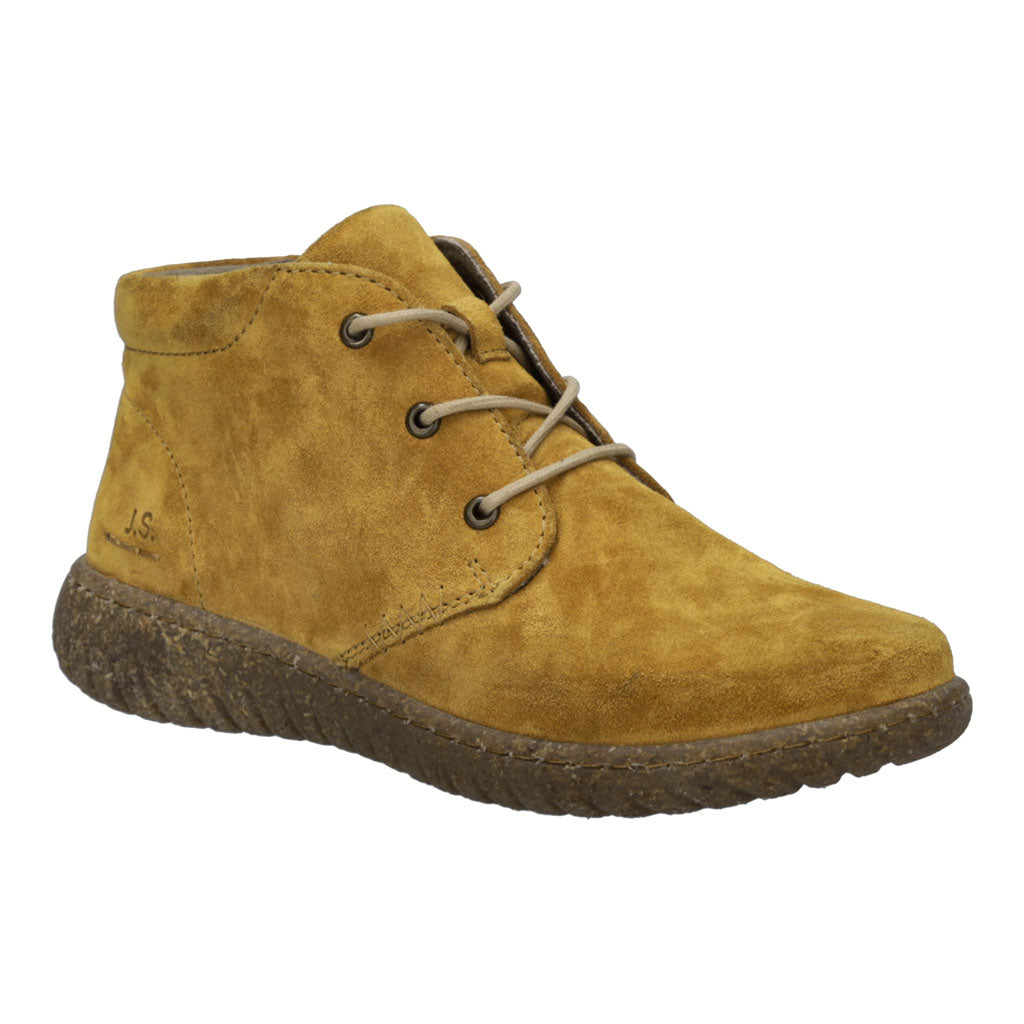 Josef Seibel Angelina 07 Ladies Yellow Leather Lace Up Ankle Boots