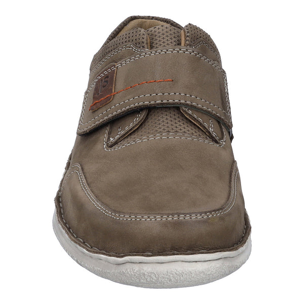Josef Seibel Anvers 83 Mens Grey Combi Leather Touch Fastening Shoes-elevate your sole