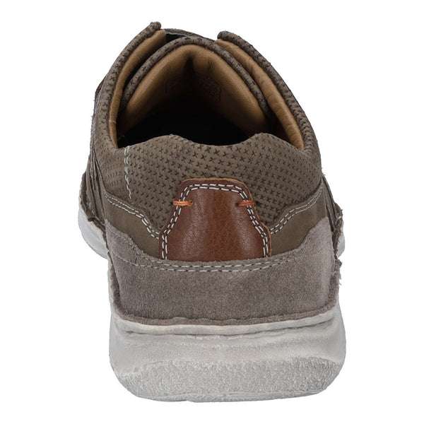 Josef Seibel Anvers 83 Mens Grey Combi Leather Touch Fastening Shoes-elevate your sole