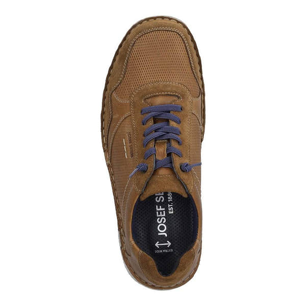 Josef Seibel Anvers 97 Mens Castagne Leather Elasticated Shoes-elevate your sole