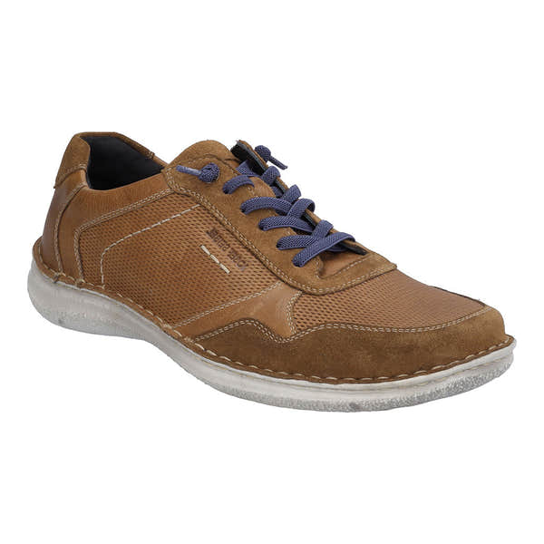 Josef Seibel Anvers 97 Mens Castagne Leather Elasticated Shoes-elevate your sole