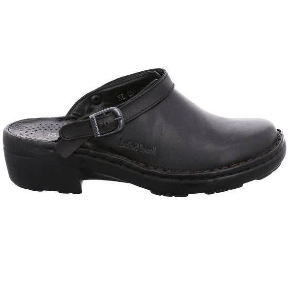 Josef Seibel Betsy Black Leather Slip On Mule Shoes-elevate your sole