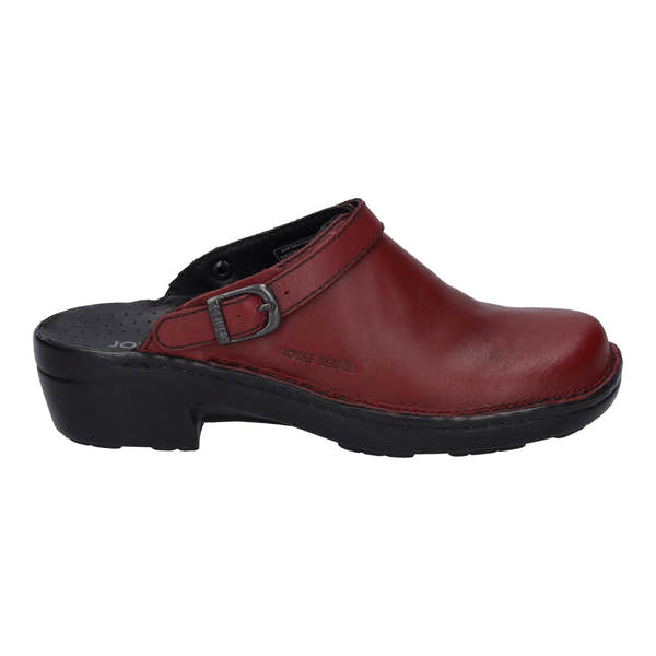 Mules à bride arrière en cuir rouge Hibiscus Josef Seibel Betsy