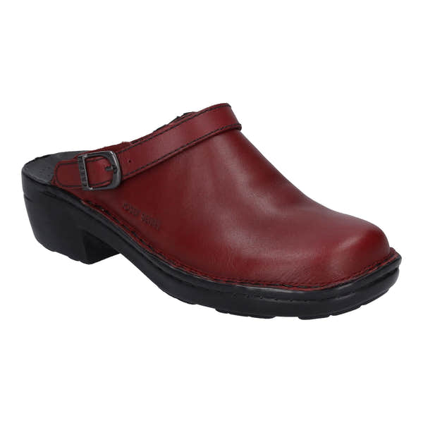 Mules à bride arrière en cuir rouge Hibiscus Josef Seibel Betsy