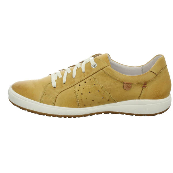 Josef Seibel Caren 01 Gelb Yellow Ladies Leather Lace Up Shoes - elevate your sole