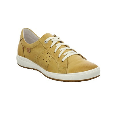 Josef Seibel Caren 01 Gelb Yellow Ladies Leather Lace Up Shoes - elevate your sole