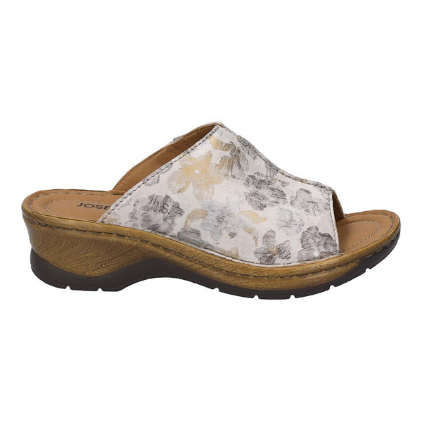 Josef Seibel Catalonia 58 Ladies Cream Multi Leather Slip On Sandals-elevate your sole