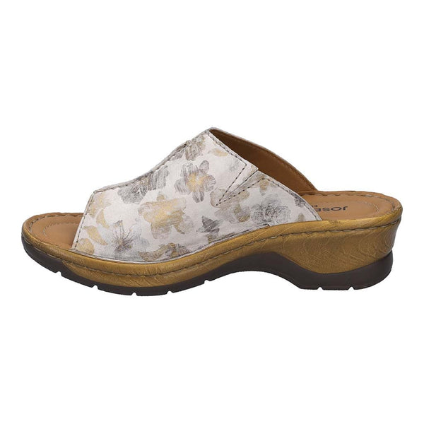 Josef Seibel Catalonia 58 Ladies Cream Multi Leather Slip On Sandals-elevate your sole