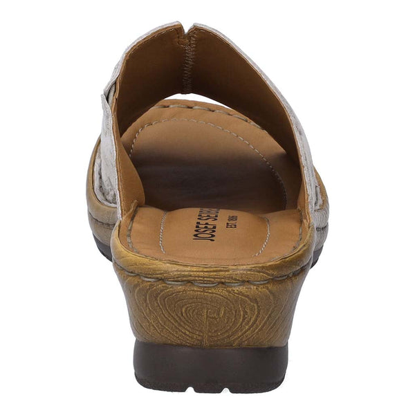 Josef Seibel Catalonia 58 Ladies Cream Multi Leather Slip On Sandals-elevate your sole