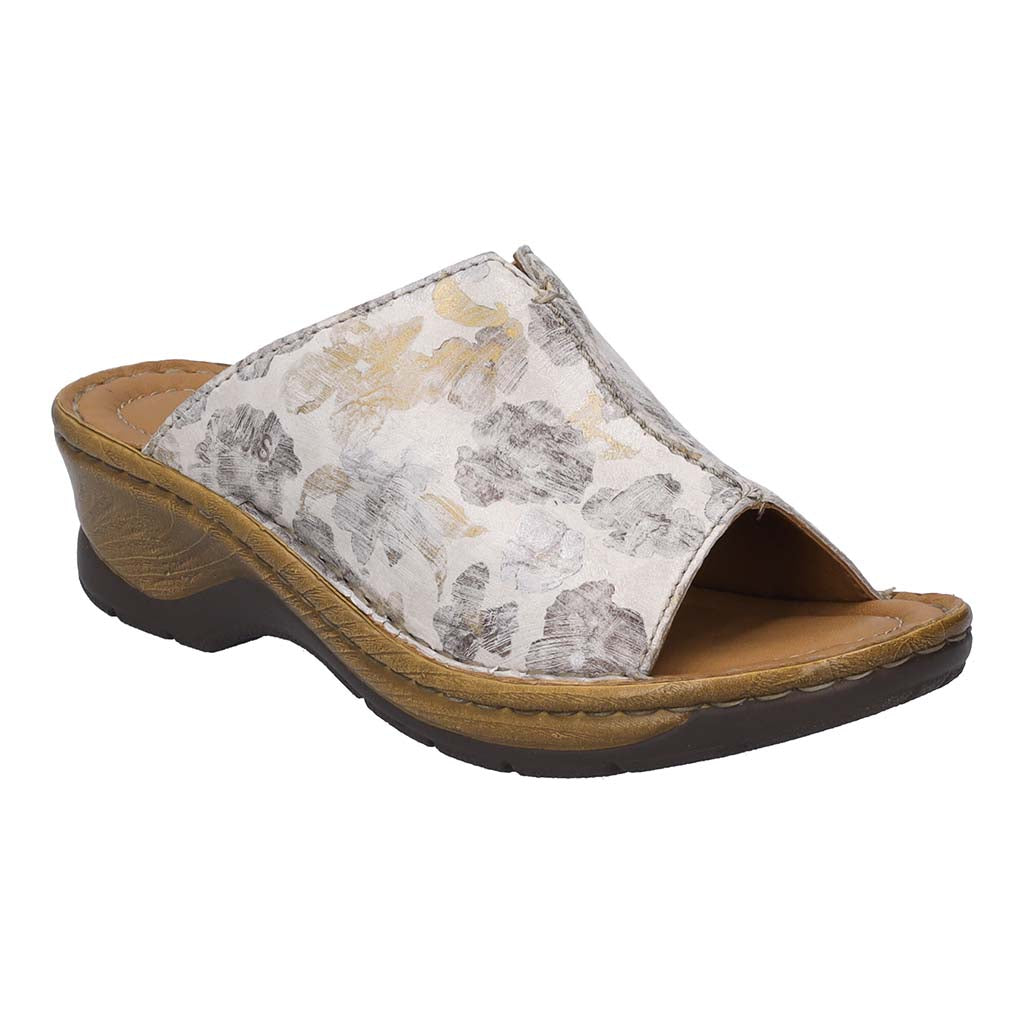 Josef Seibel Catalonia 58 Ladies Cream Multi Leather Slip On Sandals-elevate your sole