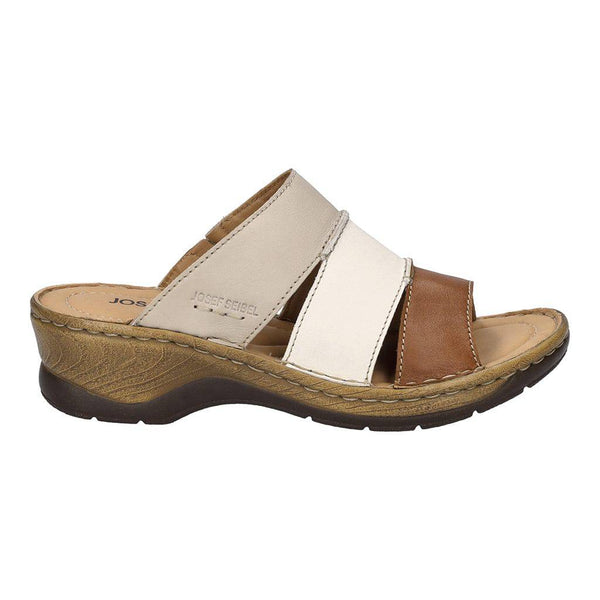 Josef Seibel Catalonia 86 Ladies Cognac-Multi Leather Slip On Sandals-elevate your sole
